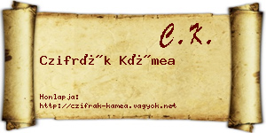 Czifrák Kámea névjegykártya